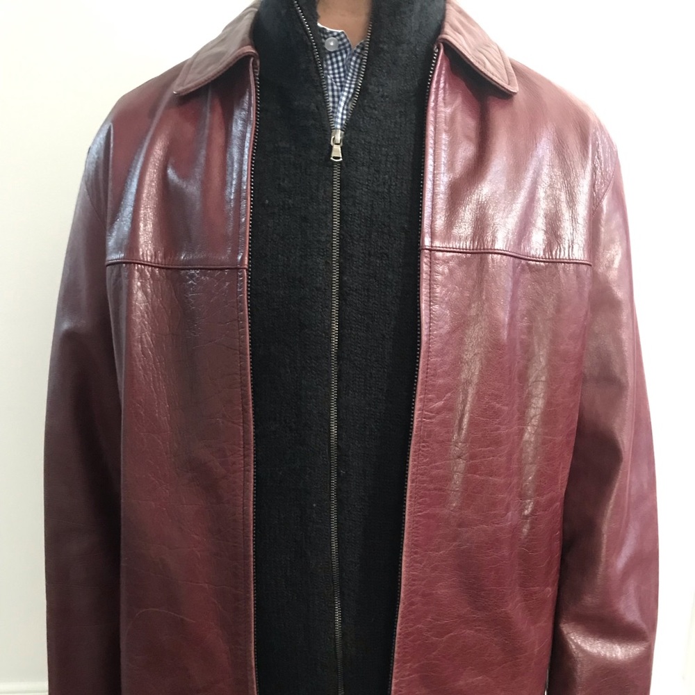 Beautiful men’s Oxblood leather jacket.